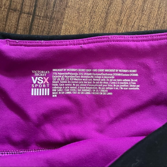 Victoria’s Secret sport VSX cropped leggings tights Bas court knockout medium - Picture 4 of 6